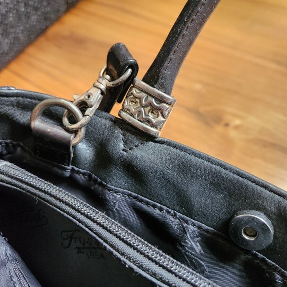 Vintage Fossil Black Leather Handbag - Picture 9 of 15